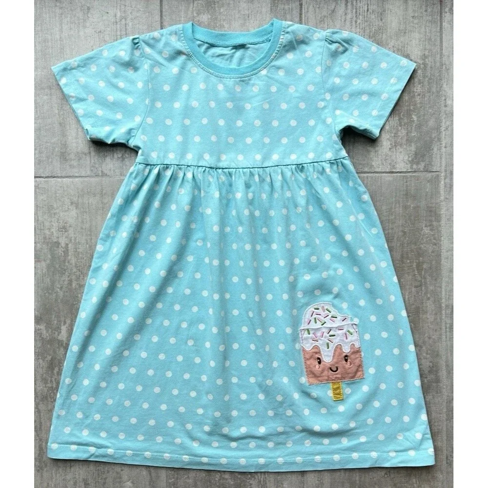 Los Angeles Boutique Summer Sundress Swing Dress Polka Dot Popsicle Sprinkles 6